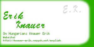 erik knauer business card